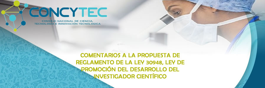 Comentario Al Reglamento De CONCYTEC – Vicerrectorado De Investigación ...